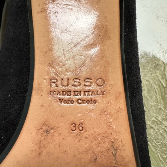 Francesco Russo Suede black & clear PVC pumps size 6.5 - Picture 12 of 14